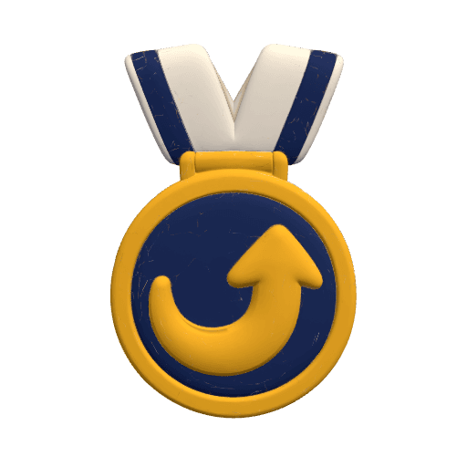 A looping arrow